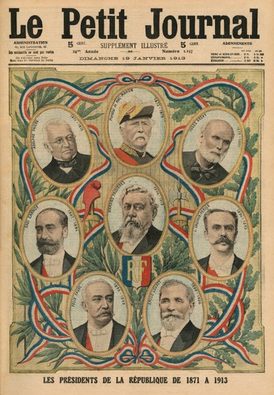 Die Präsidenten der Französischen Republik von 1817 bis 1913, Titelillustration aus 